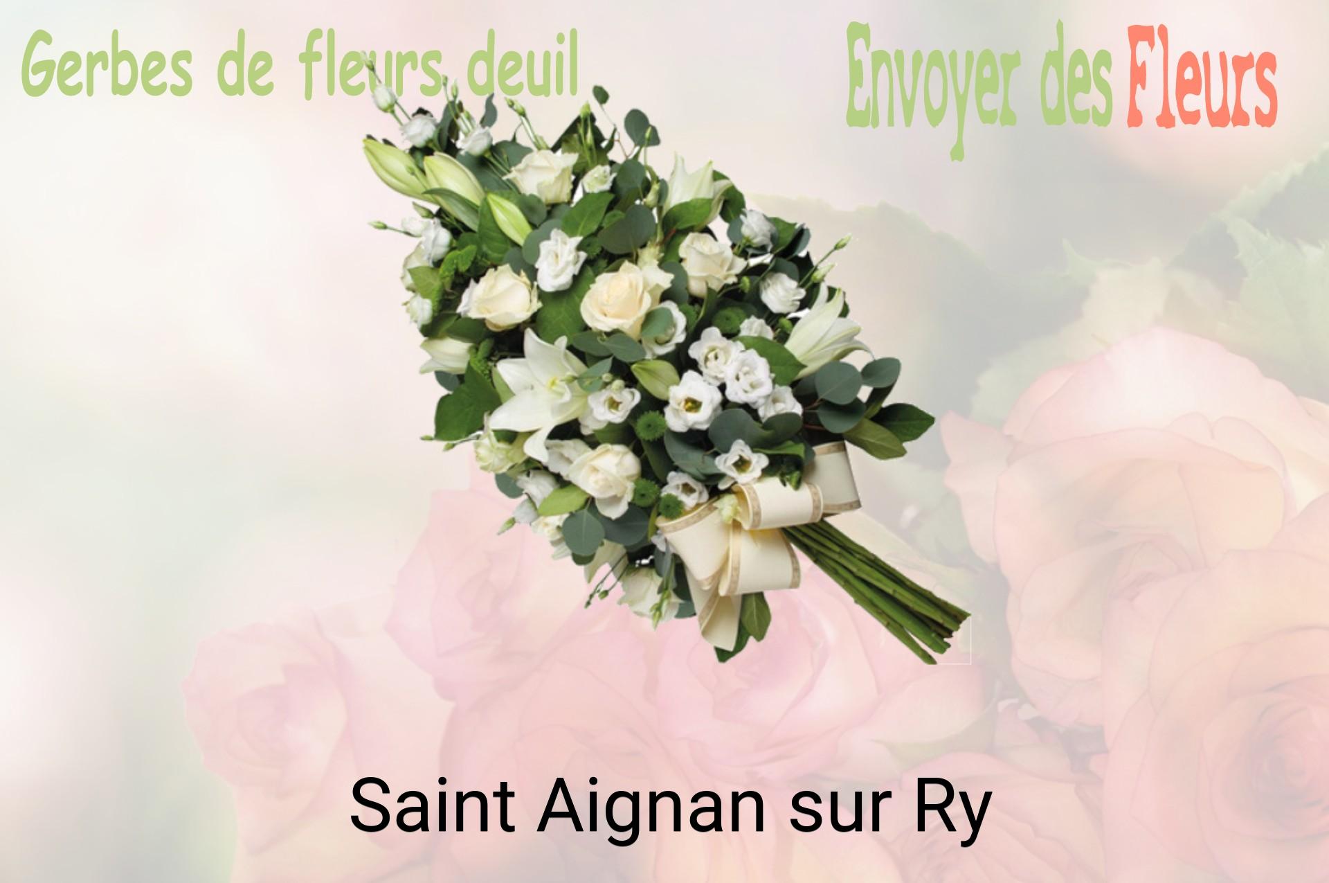 Gerbe de fleurs de deuil livrée à Saint-Aignan-sur-Ry